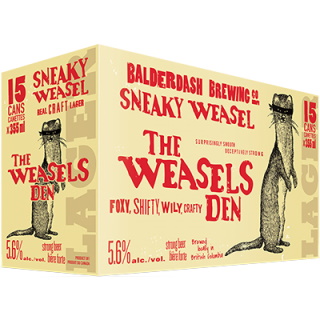 BALDERDASH BREWING - SNEAKY WEASEL CRAFT LAGER