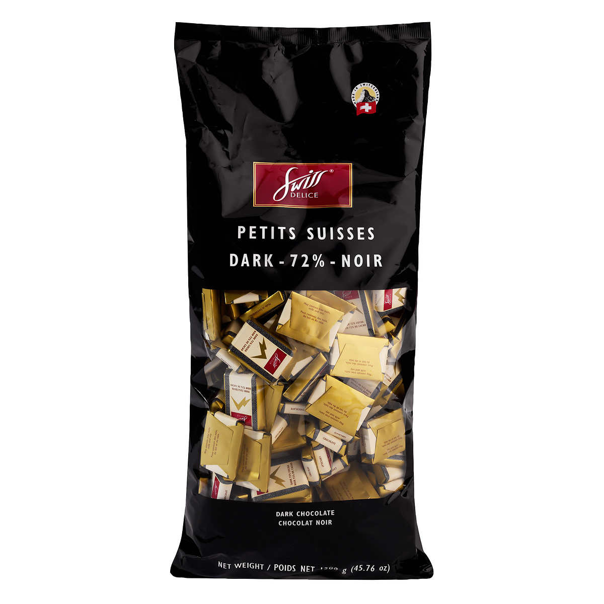 SWISS DELICE 72% DARK CHOCOLATE 1.3kg