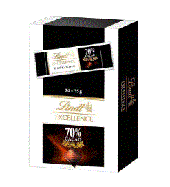 LINDT - EXCELLENCE 70% COCOA 24x35g
