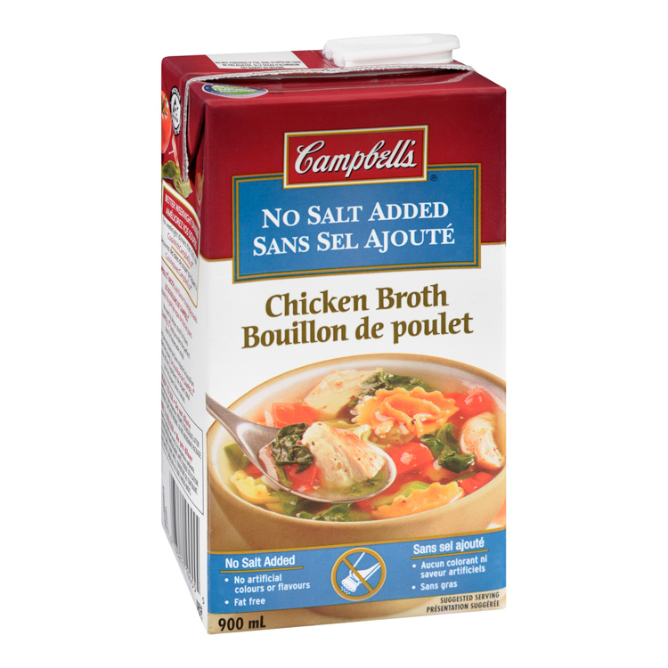 Campbell's - No Salt Added Chicken Broth 6x900ml