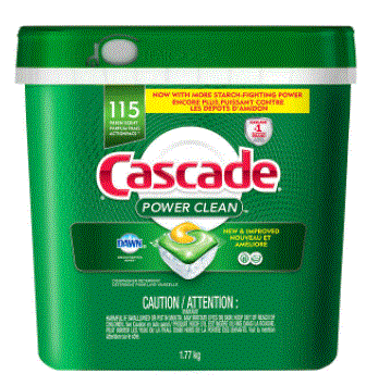 Cascade Power CLEAN DISHWASHER  DETERGENT 115 Count