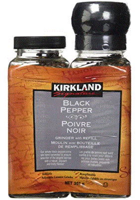 Kirkland Signature Black Pepper Grinder W/refill 357g