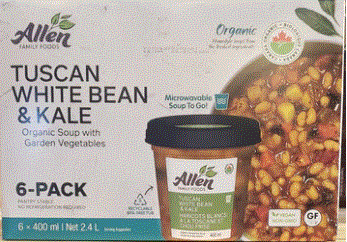 Allen Family Foods Organic Tuscan Soup 6 X400ml
