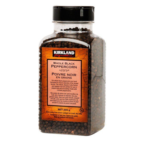 Kirkland Signature Whole Black Peppercorns 399g