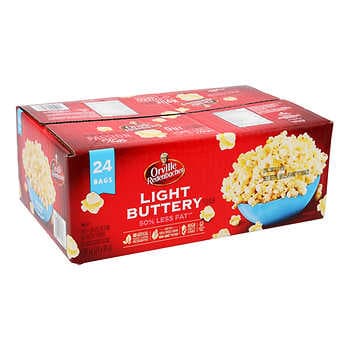 Orville Light Buttery Microwave Popcorn 24 X 80g