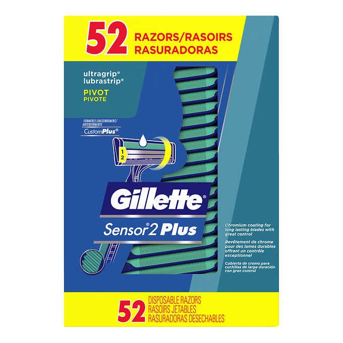Gillette - Sensor 2 Plus Disposable Razors Pack Of 52