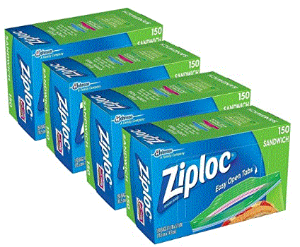 Ziploc - Sandwich Bag 4x150
