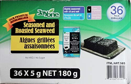 Jayone Seasoned Roasted Seaweed 36 X 5g