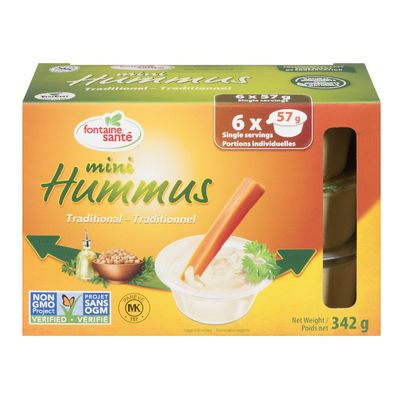 Fontaine Sante Mini Traditional Hummus 6x57g