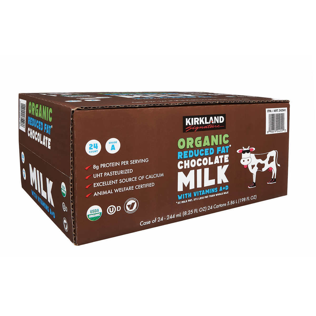 Kirkland Signature Organic Chocolate Milk 18x244ml