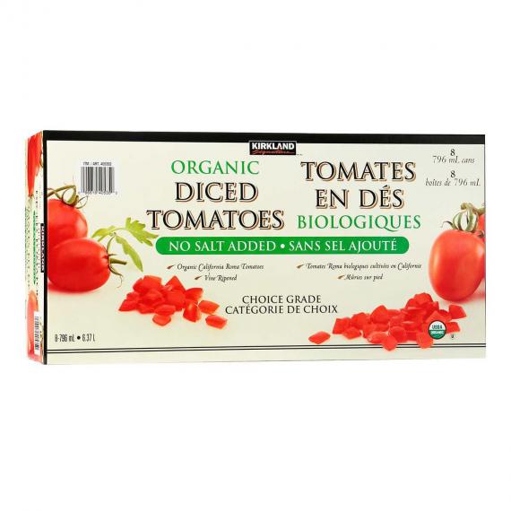 Kirkland Signature Organic Diced Tomatoes 8 X 796ml