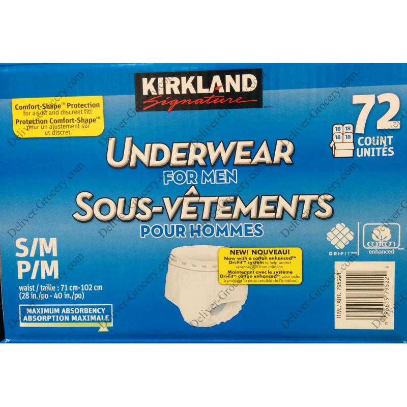 Kirkland Signature Protective Underwear For Men S/m 72 Count