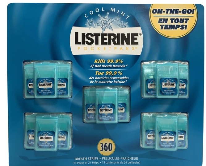 Listerine - Pocket Paks Pack Of 15x24