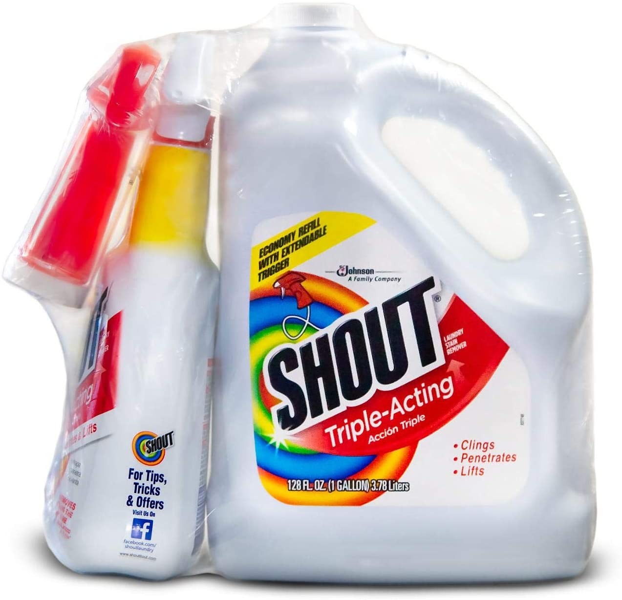 Shout - Stain Remover 3.8l + 887ml Trigger