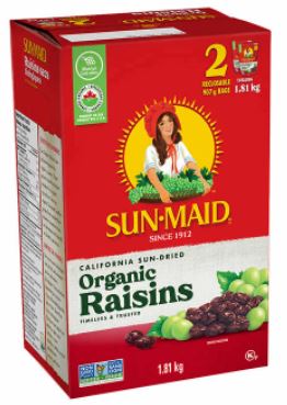 Sunmaid - Organic Raisins 2x907g