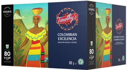 Timothy's Colombian Excelencia K-cups 80 Count