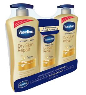 Vaseline - Dry Skin Repair 2x600ml + 295ml