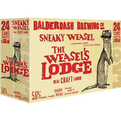 BALDERDASH BREWING - SNEAKY WEASEL CRAFT LAGER