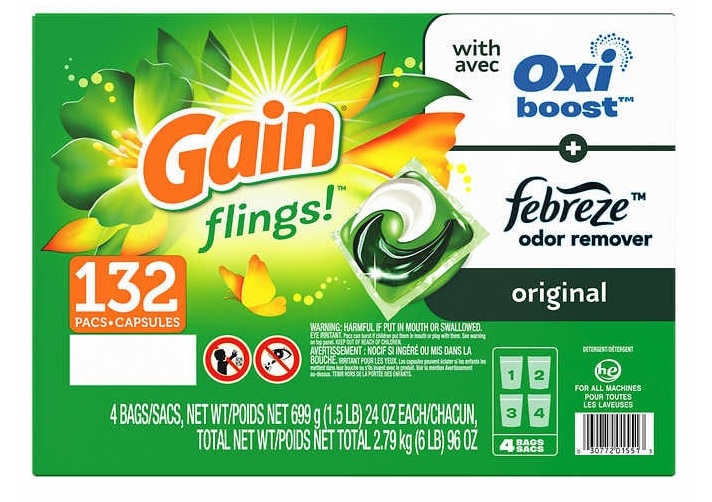GAIN FLINGS SINGLE DOSE LAUNDRY 132pacs