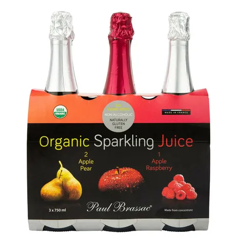 PAUL BRASSAC ORGANIC SPARKLING JUICE 3x750ml