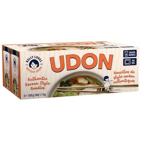 KELLY LOVES UDON NOODLE BOWLS 6x186g