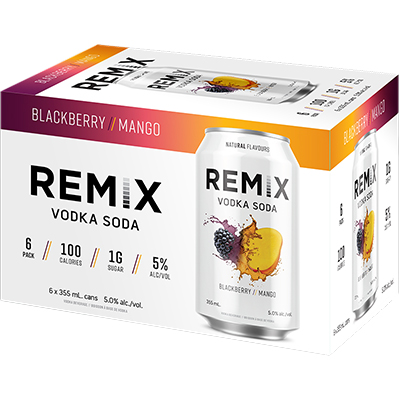 REMIX - VODKA SODA BLACKBERRY MANGO CAN