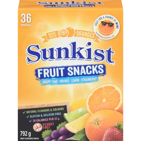 SUNKIST FRUIT SNACKS 80x22g
