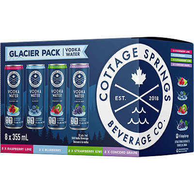COTTAGE SPRINGS - VODKA WATER GLACIER PACK CAN