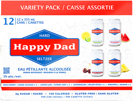 HAPPY DAD - HARD SELTZER VARIETY PACK CAN
