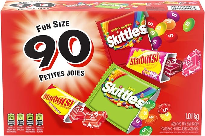 SKITTLES STARBURST LIFESAVERS FUN SIZE 155COUNT