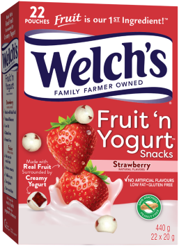 WELCH'S  FRUIT'N YOGURT SNACKS 36x20g