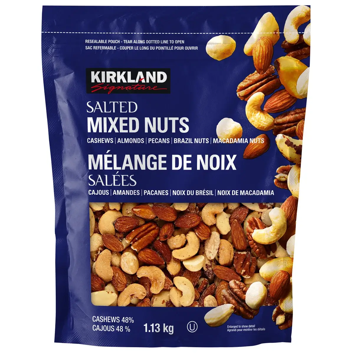 KIRKLAND SIGNATURE MIXED NUTS W/MACADAMIA 1.13kg