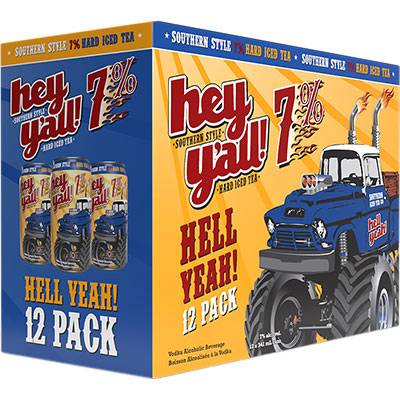HEY Y'ALL - HELL YEAH! HARD ICED TEA CAN