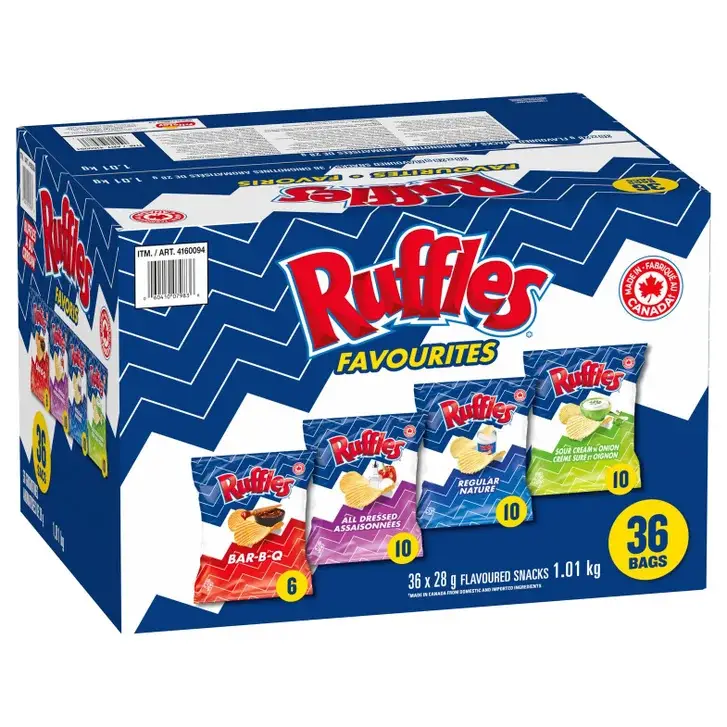 RUFFLES VARIETY PACK 36x28g
