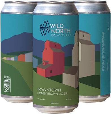 WILD NORTH BREWING - DOWNTOWN HONEY BROWN LAGER TALL CAN